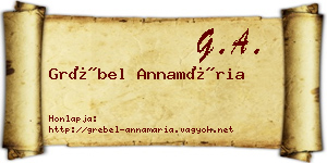 Grébel Annamária névjegykártya
